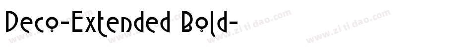 Deco-Extended Bold字体转换